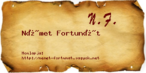 Német Fortunát névjegykártya